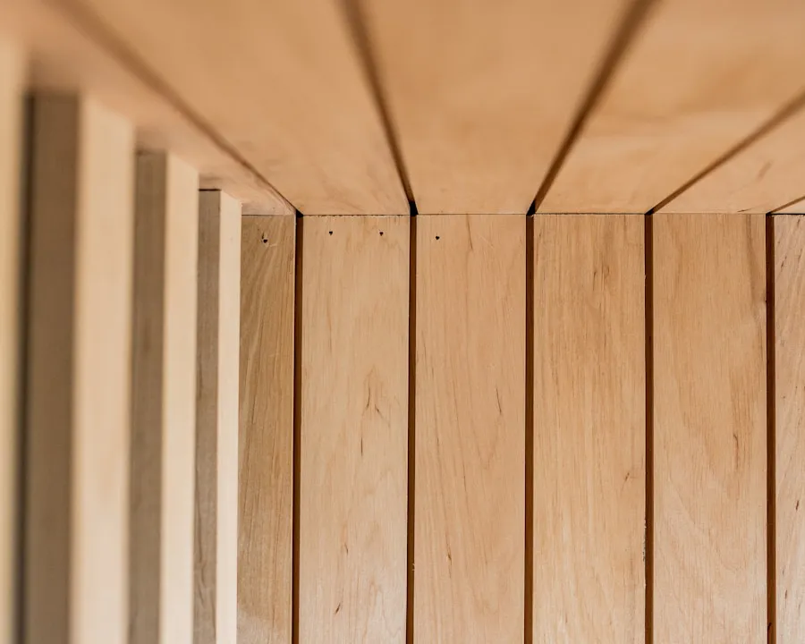 Interior fit-out installation detail and custom cabinetry