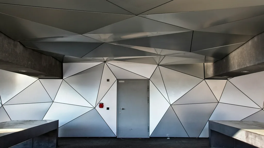 Brushed metal architectural detail finish for renovation