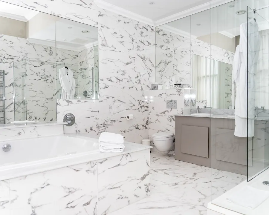 Modern bathroom renovation with clean architectural finish